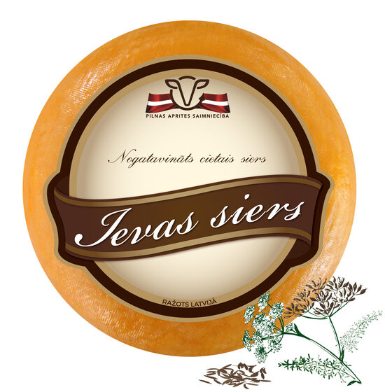 Ievas siers ar ķimenēm - lielais ritulis