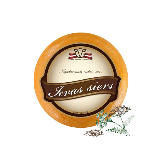 Ievas siers ar ķimenēm - mazais ritulis