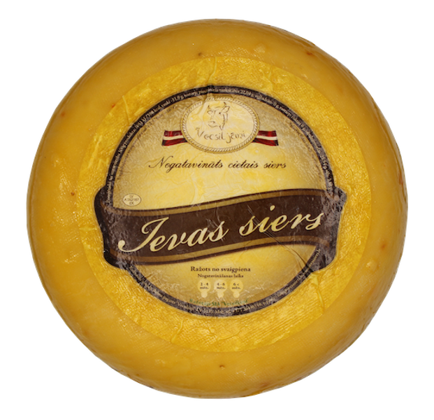 Ievas siers ar sīpolu, ingveru, mārrutku - lielais ritulis