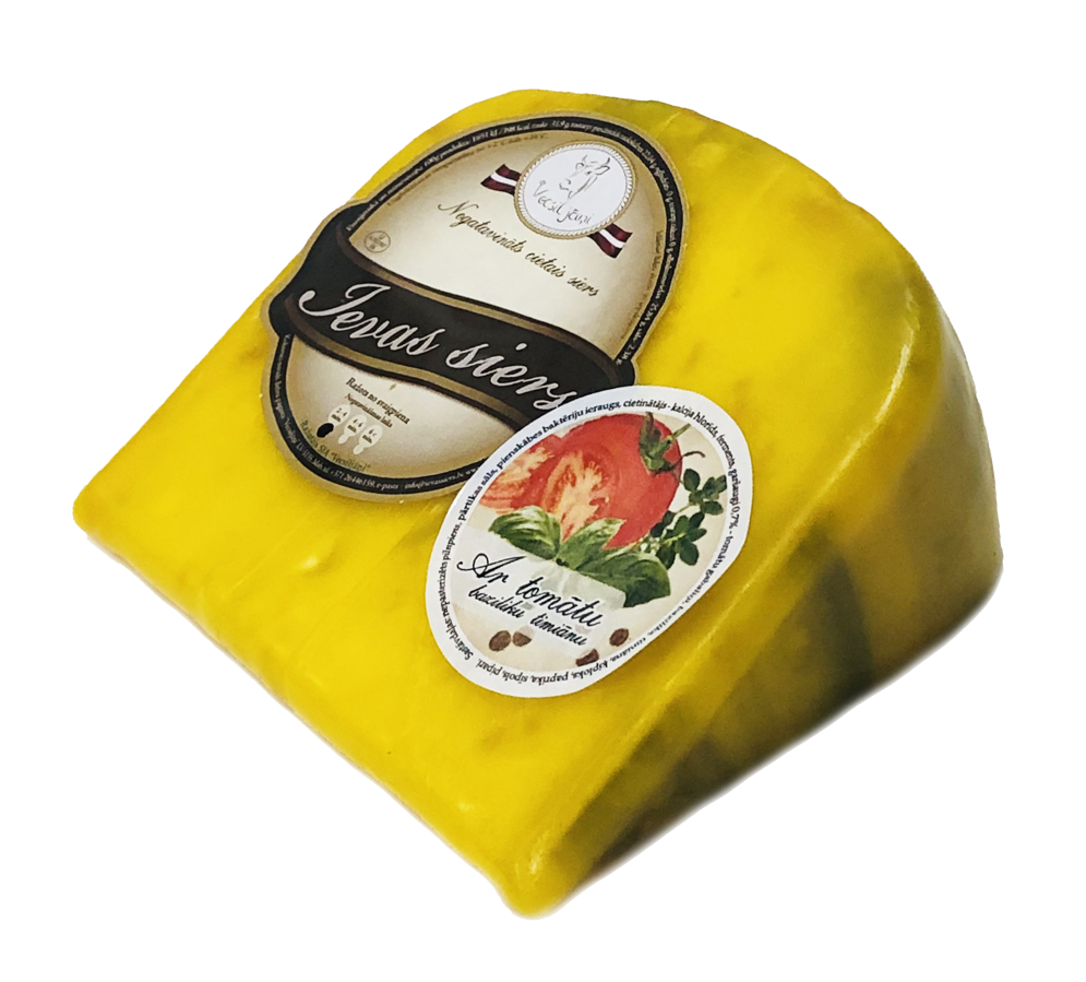 Ievas siers vaskā ar tomātu, baziliku, timiānu, 250 g
